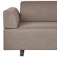 Sofa with Side Tables Brown SOKNA