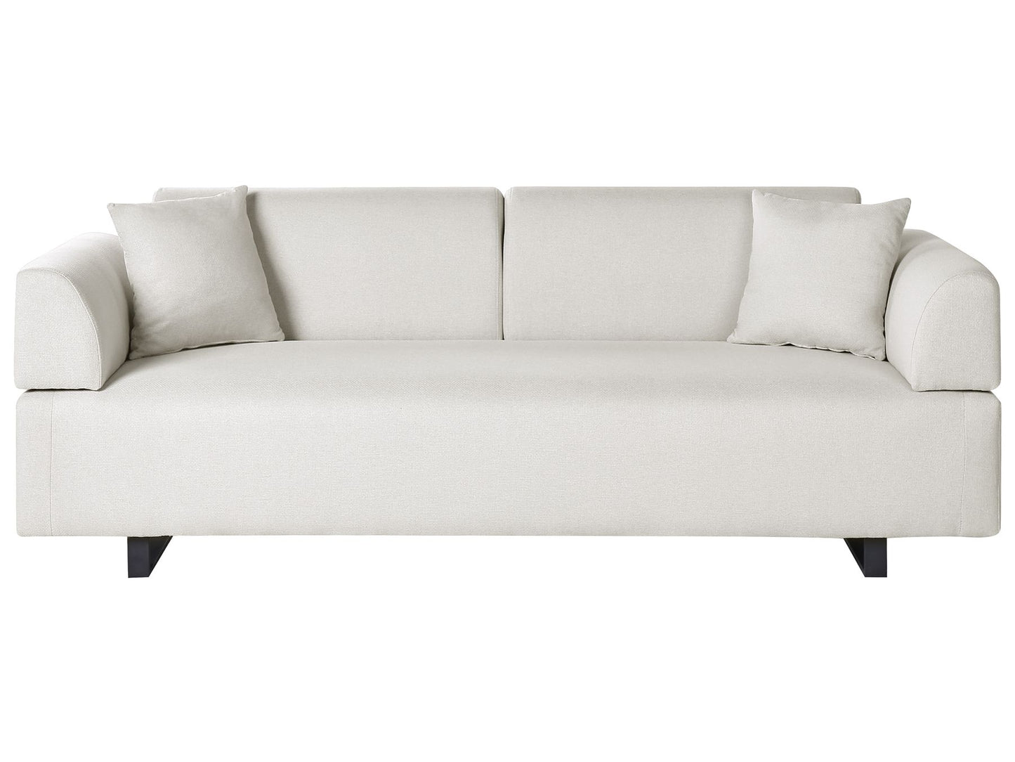 Sofa with Side Tables Beige SOKNA
