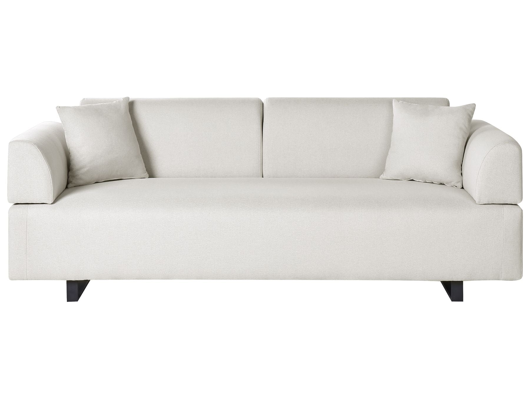 Sofa with Side Tables Beige SOKNA