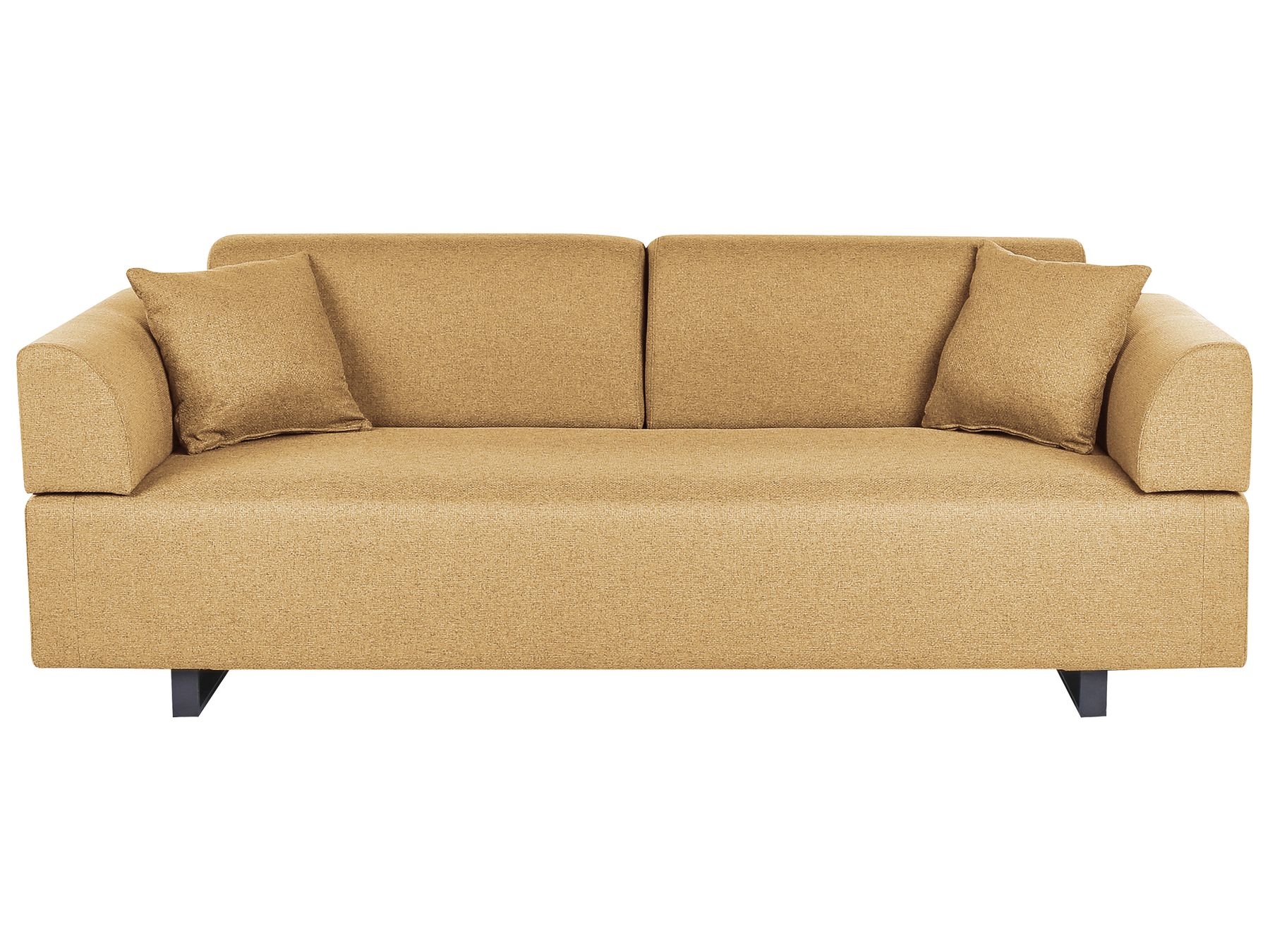 Sofa with Side Tables Yellow SOKNA