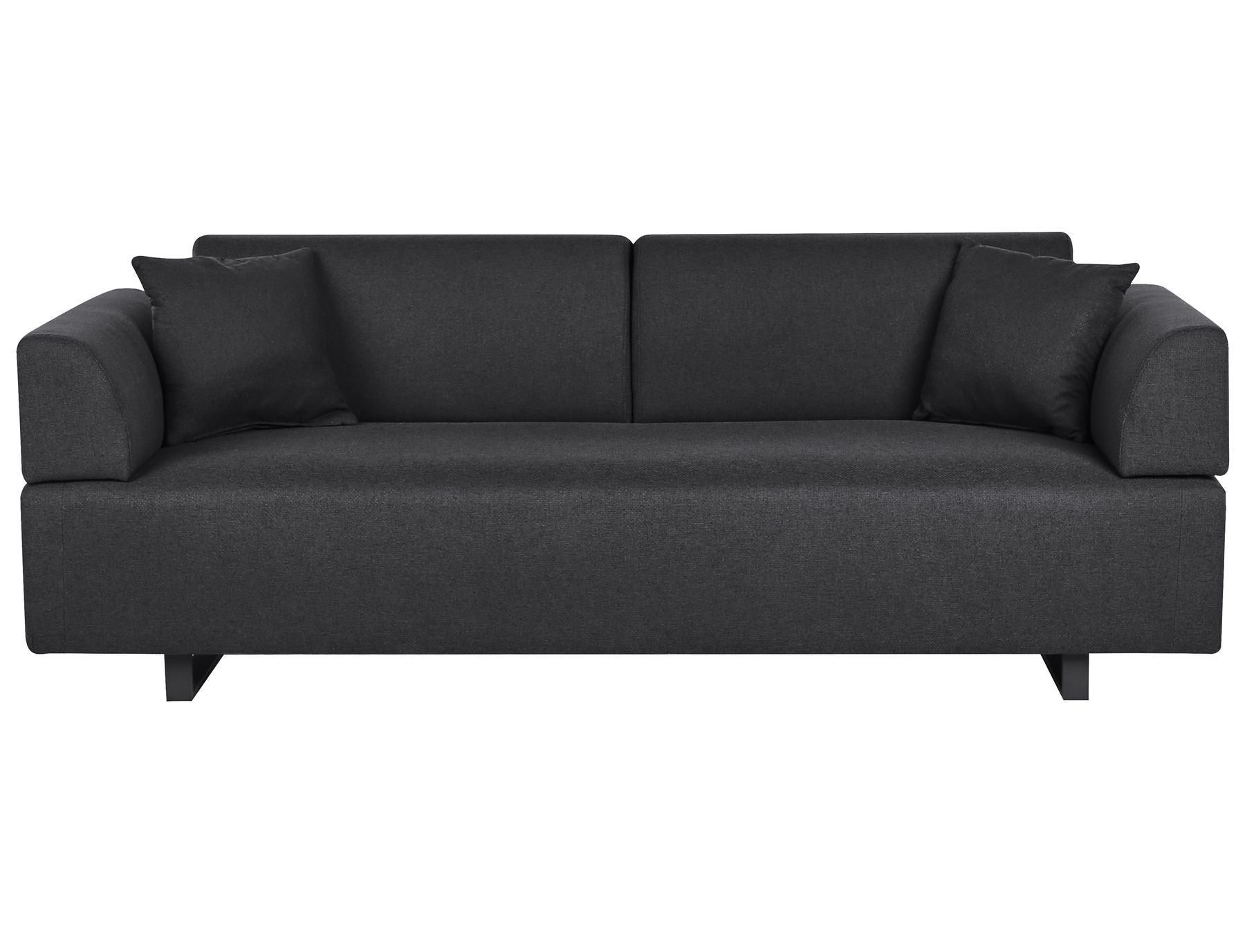Sofa with Side Tables Black SOKNA