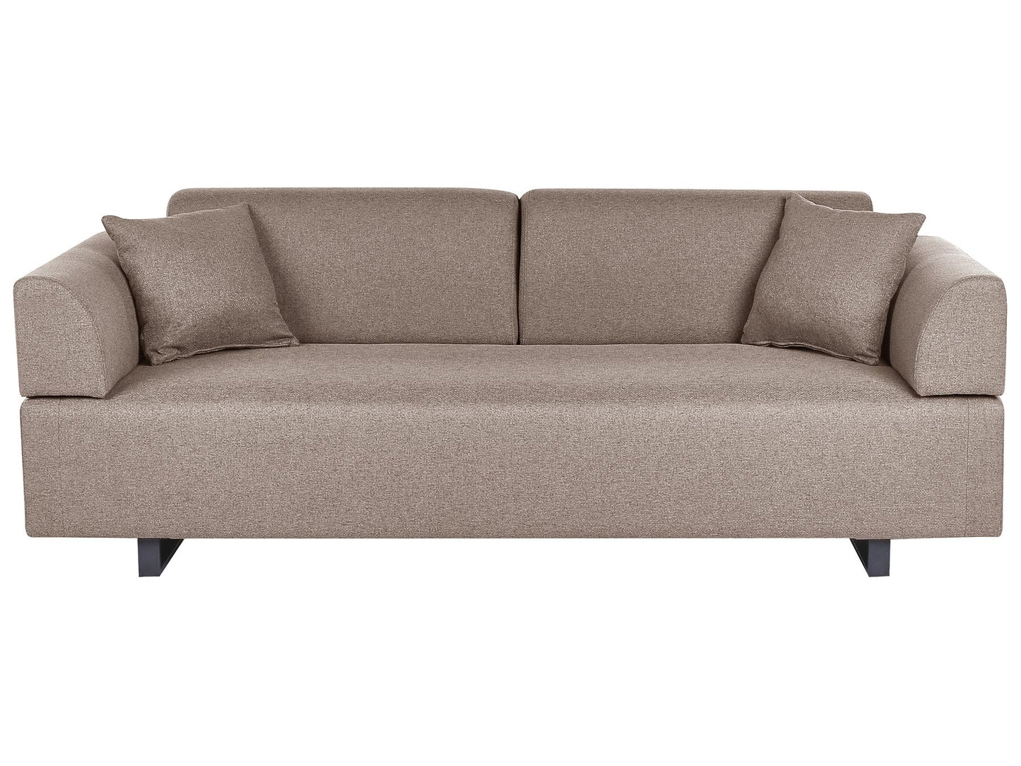 Sofa with Side Tables Brown SOKNA