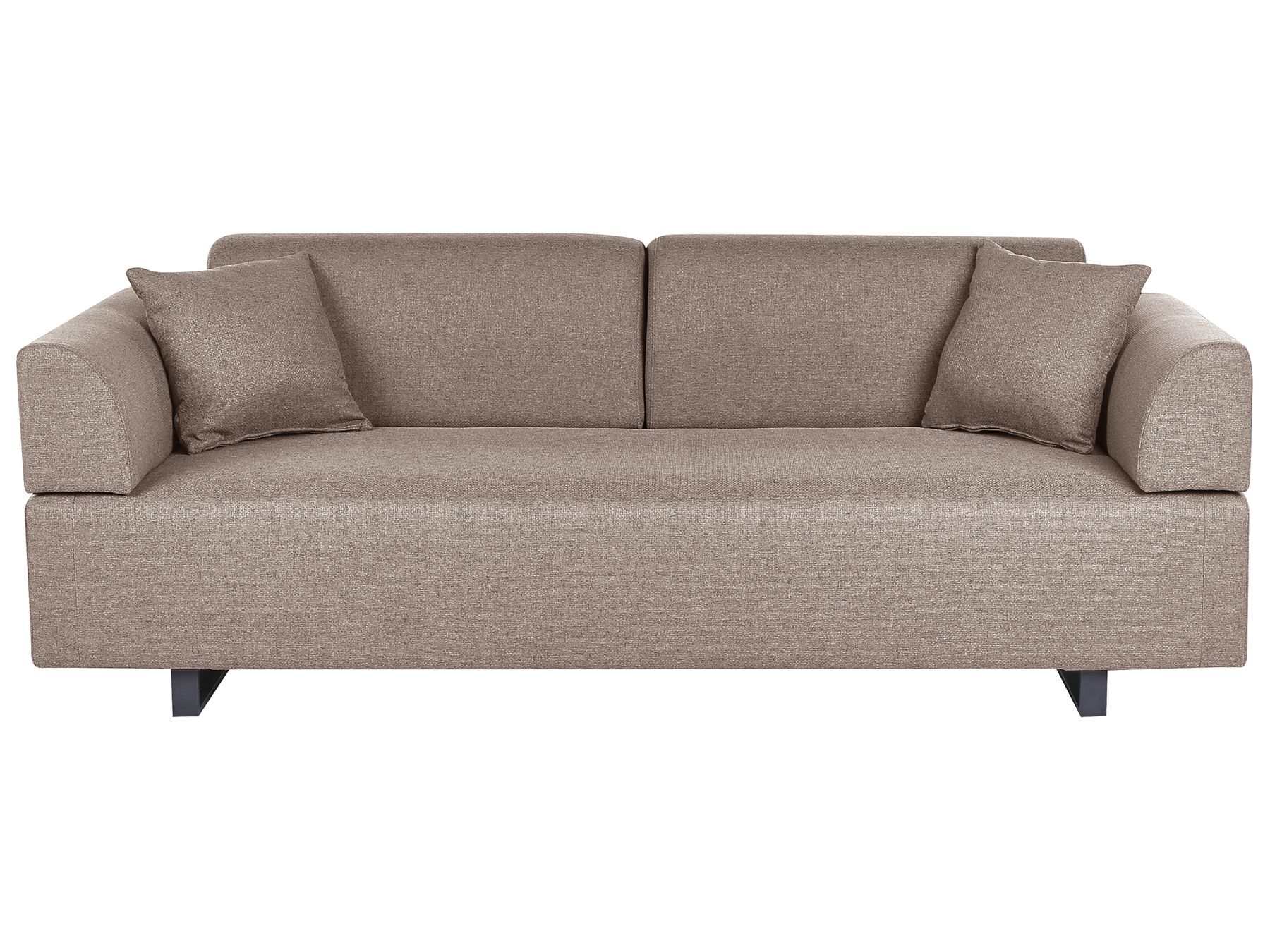 Sofa with Side Tables Brown SOKNA