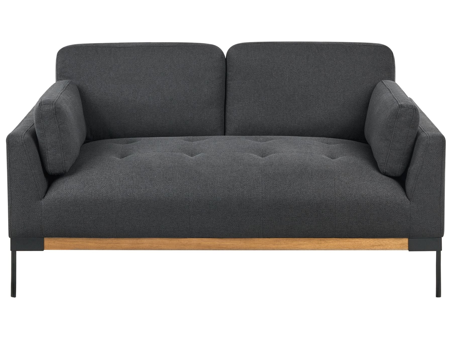 2 Seater Fabric Sofa Black SKAVEN