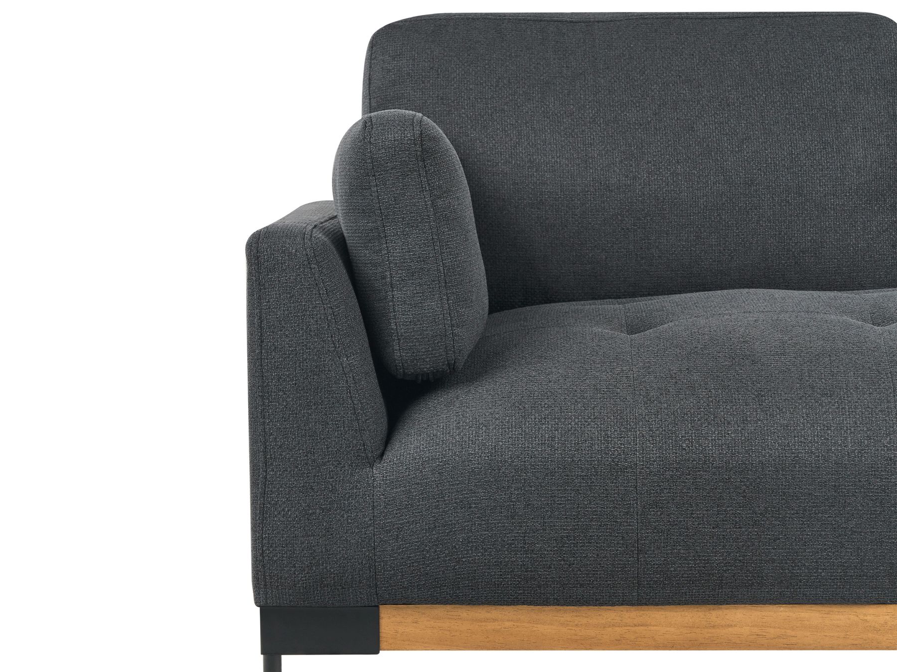 2 Seater Fabric Sofa Black SKAVEN