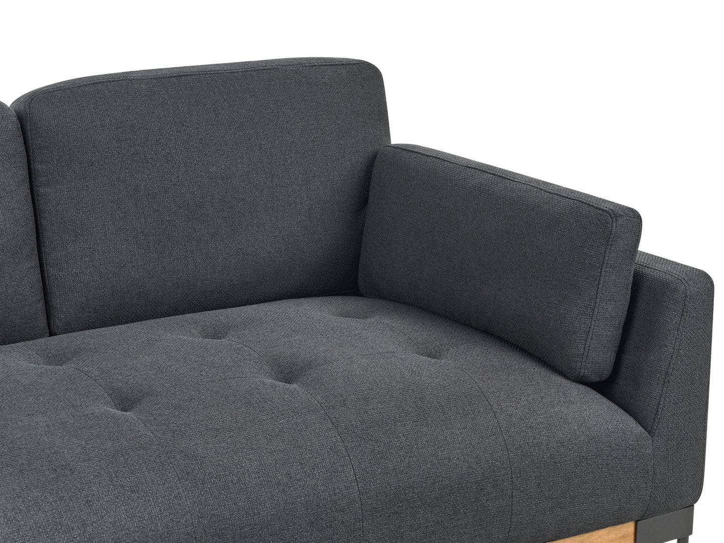 2 Seater Fabric Sofa Black SKAVEN