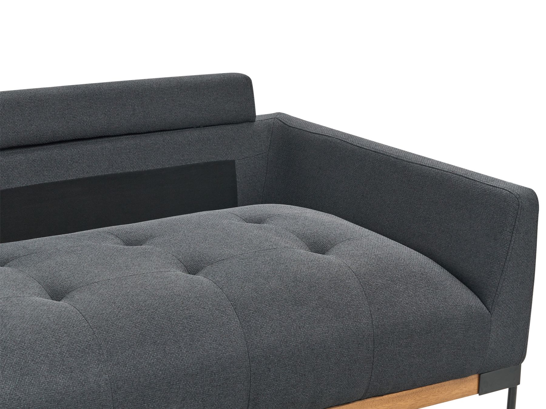 2 Seater Fabric Sofa Black SKAVEN