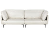 Faux Leather Off-White 3 Seater