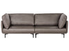 3 Seater Vegan Leather Sofa Brown