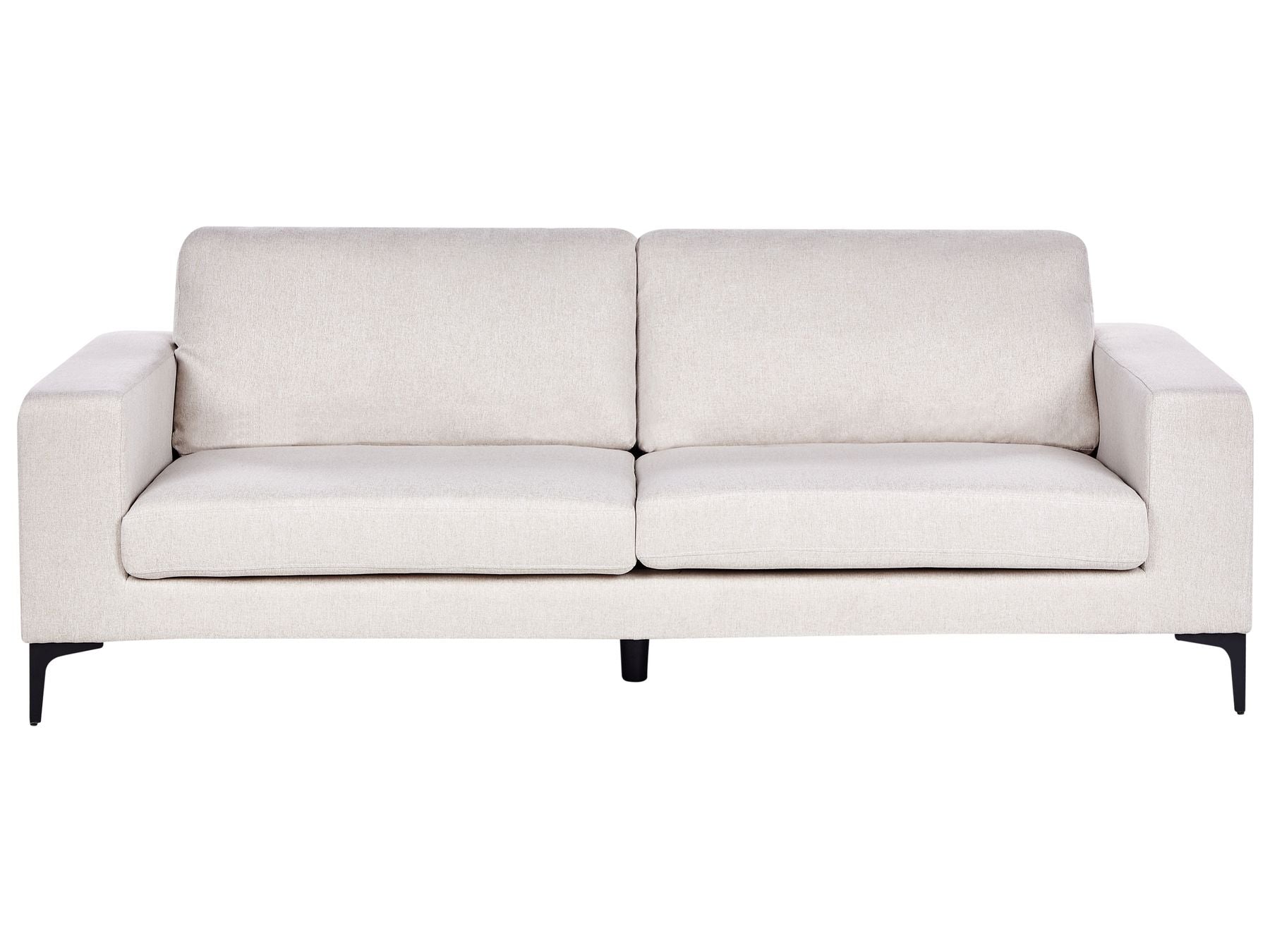 3 Seater Fabric Sofa Beige VADSTENA