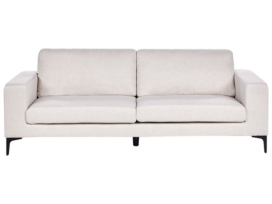 3 Seater Fabric Sofa Beige VADSTENA