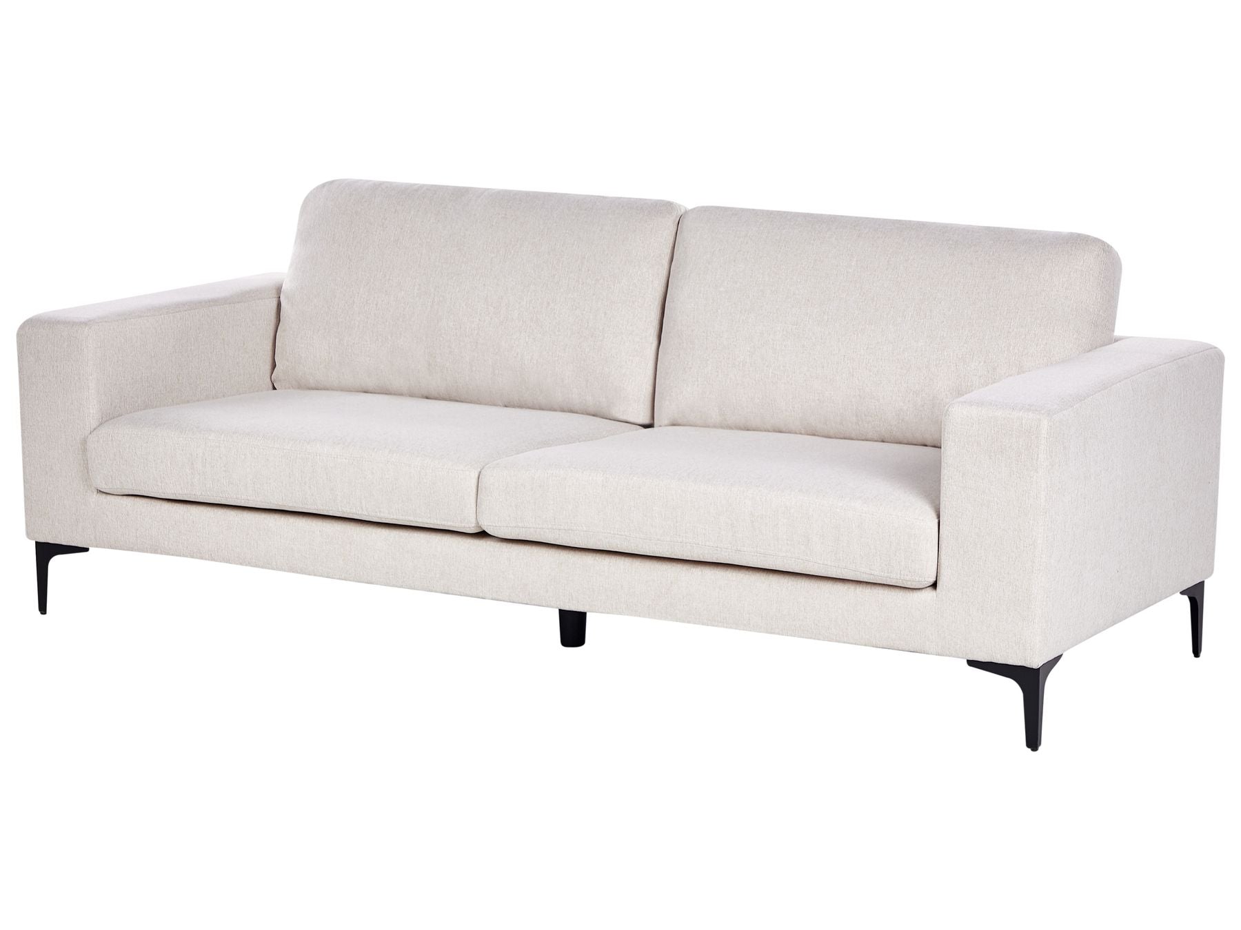 3 Seater Fabric Sofa Beige VADSTENA