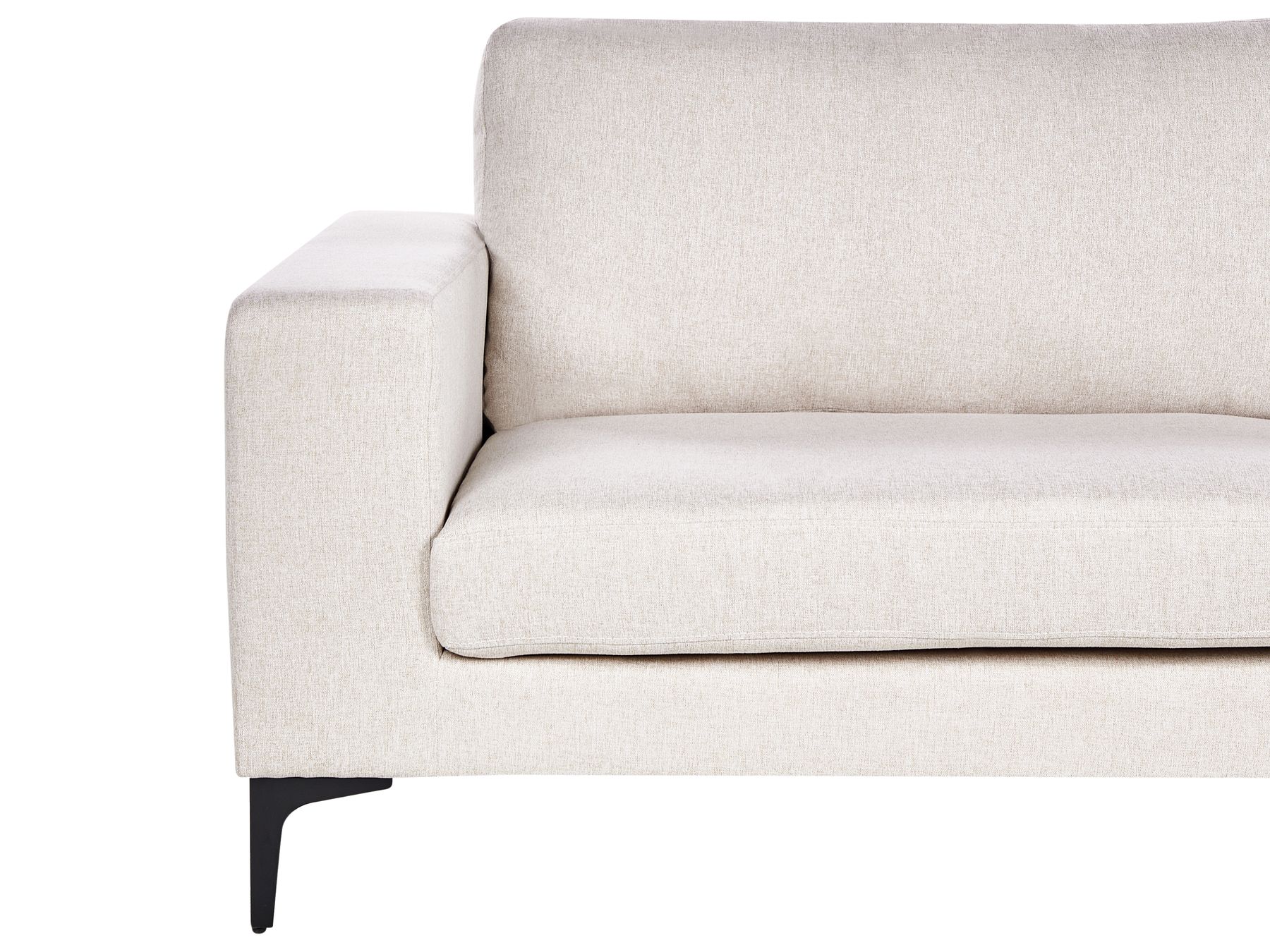 3 Seater Fabric Sofa Beige VADSTENA