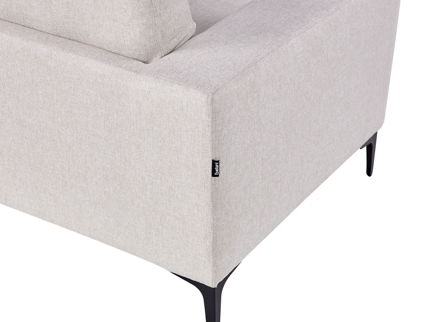 3 Seater Fabric Sofa Beige VADSTENA