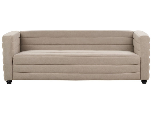 3 Seater Fabric Sofa Taupe HOFN