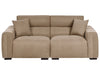 3 Seater Fabric Sofa Light Brown