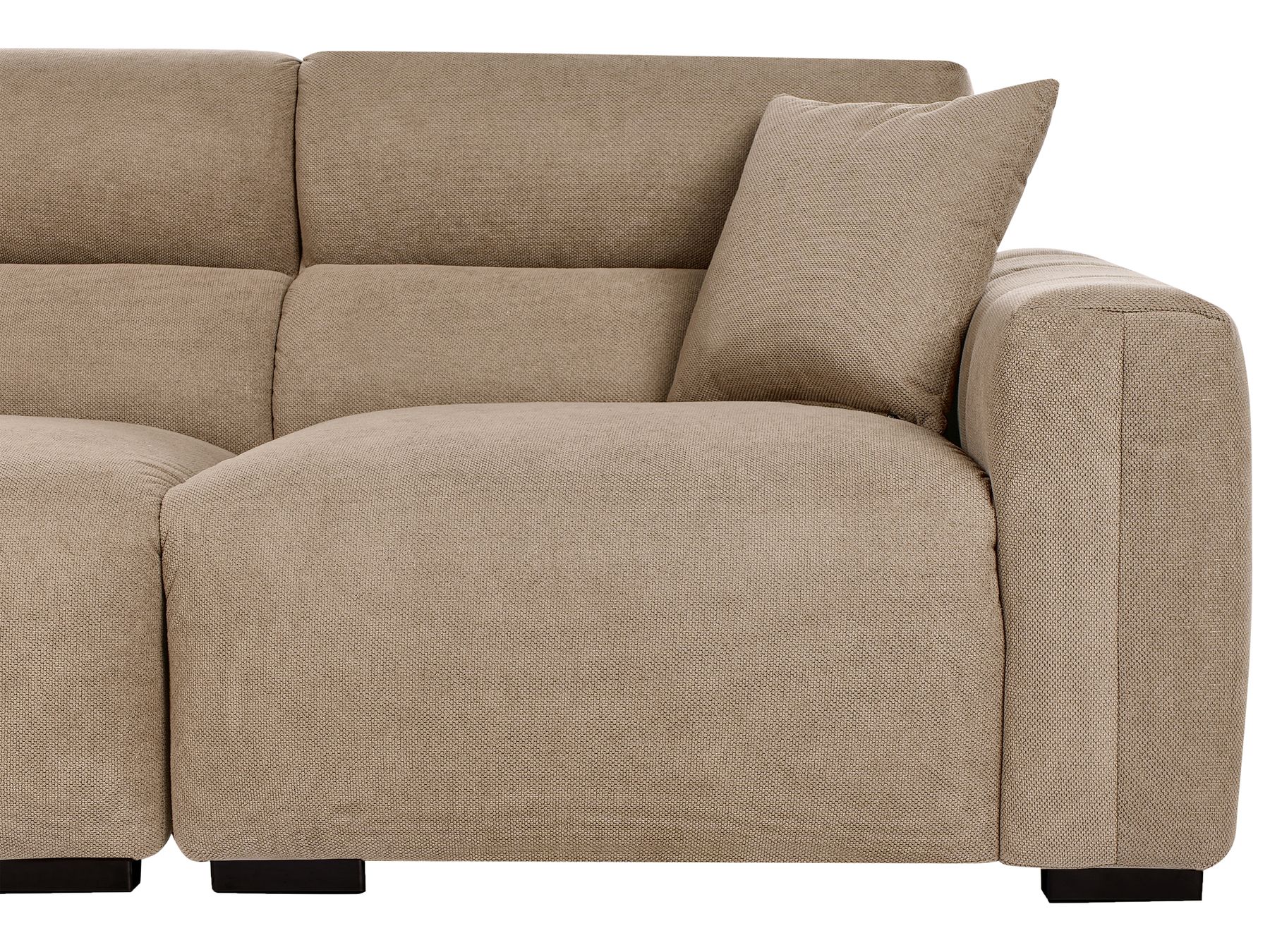 3 Seater Fabric Sofa Light Brown FAUSKAN