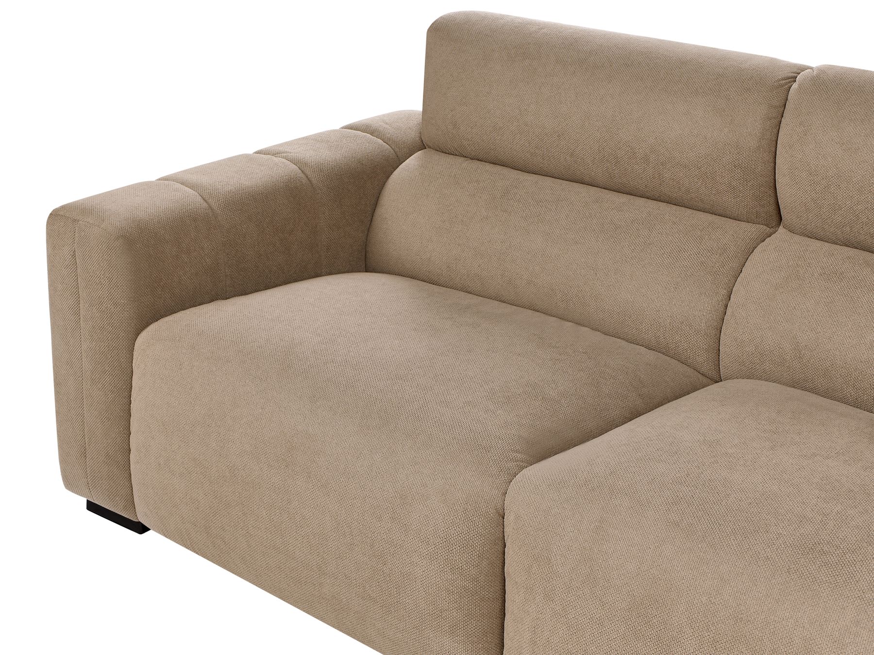 3 Seater Fabric Sofa Light Brown FAUSKAN
