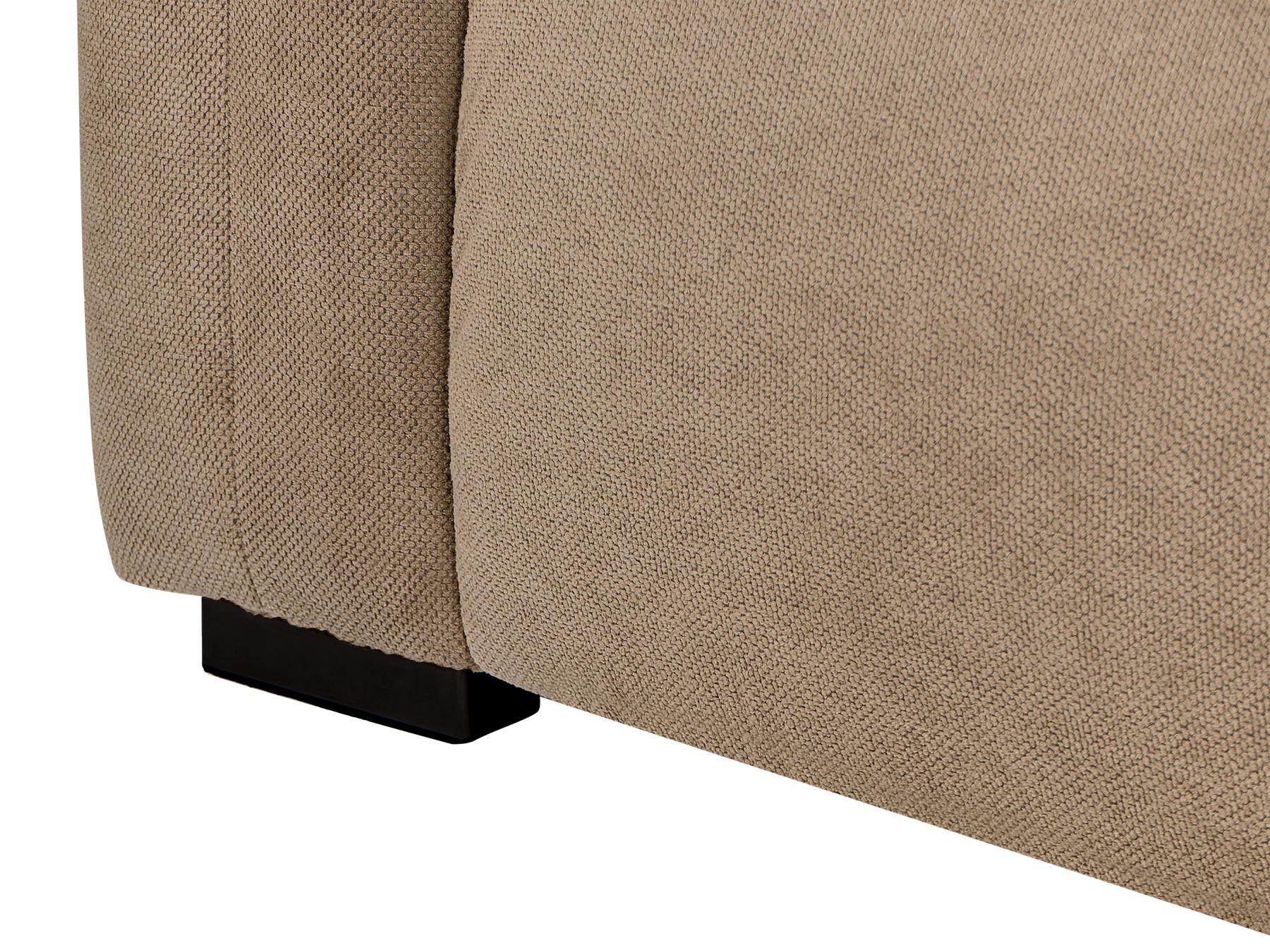 3 Seater Fabric Sofa Light Brown FAUSKAN