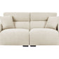 3 Seater Fabric Sofa Light Beige FAUSKAN