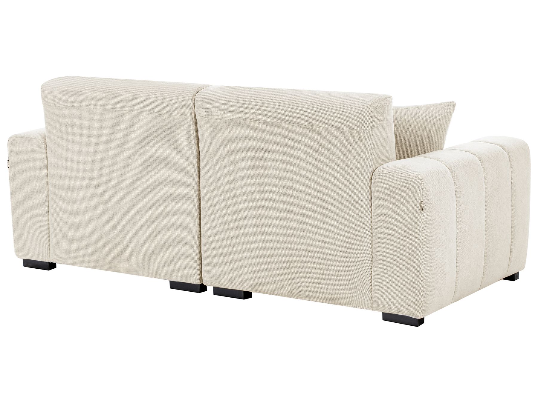3 Seater Fabric Sofa Light Beige FAUSKAN