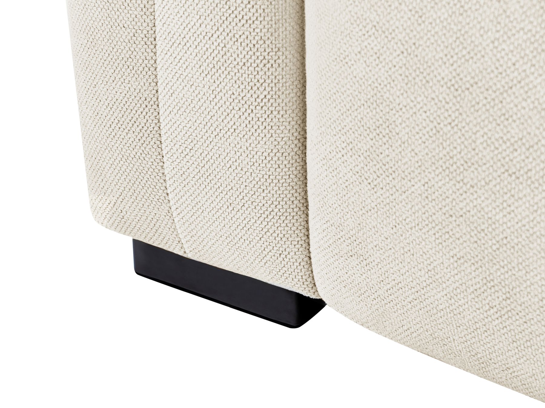 3 Seater Fabric Sofa Light Beige FAUSKAN