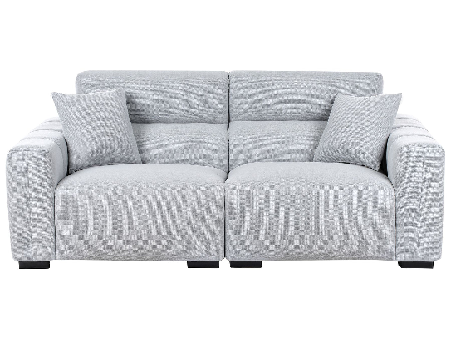 3 Seater Fabric Sofa Light Blue FAUSKAN