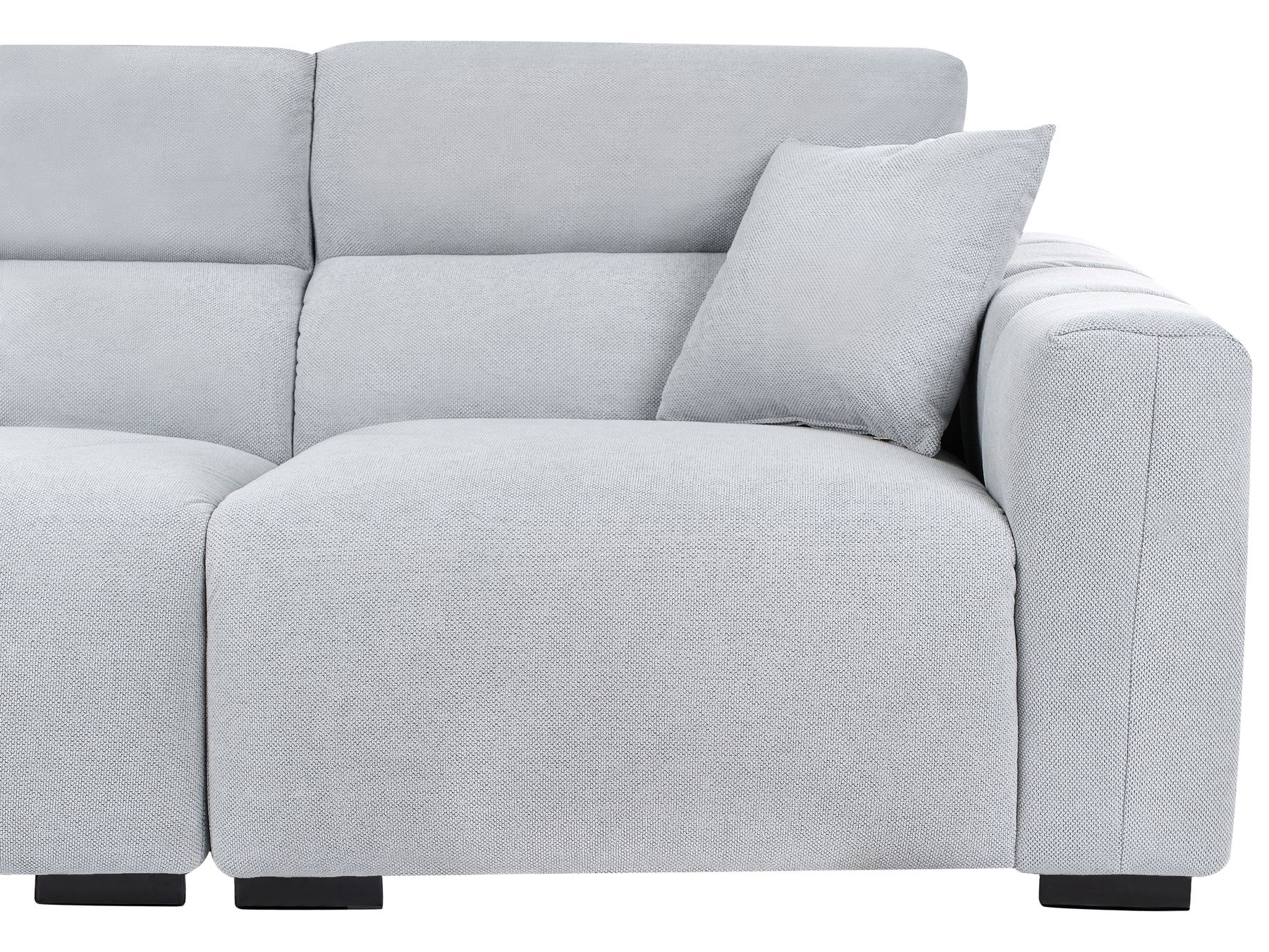 3 Seater Fabric Sofa Light Blue FAUSKAN