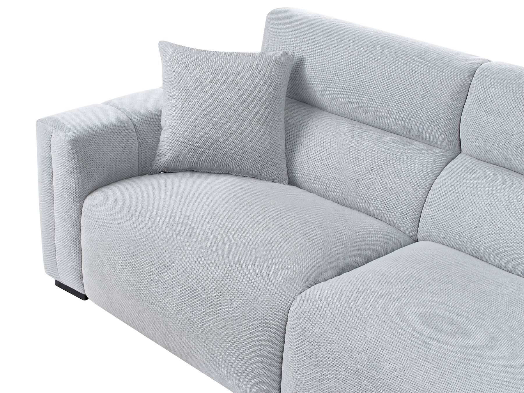 3 Seater Fabric Sofa Light Blue FAUSKAN