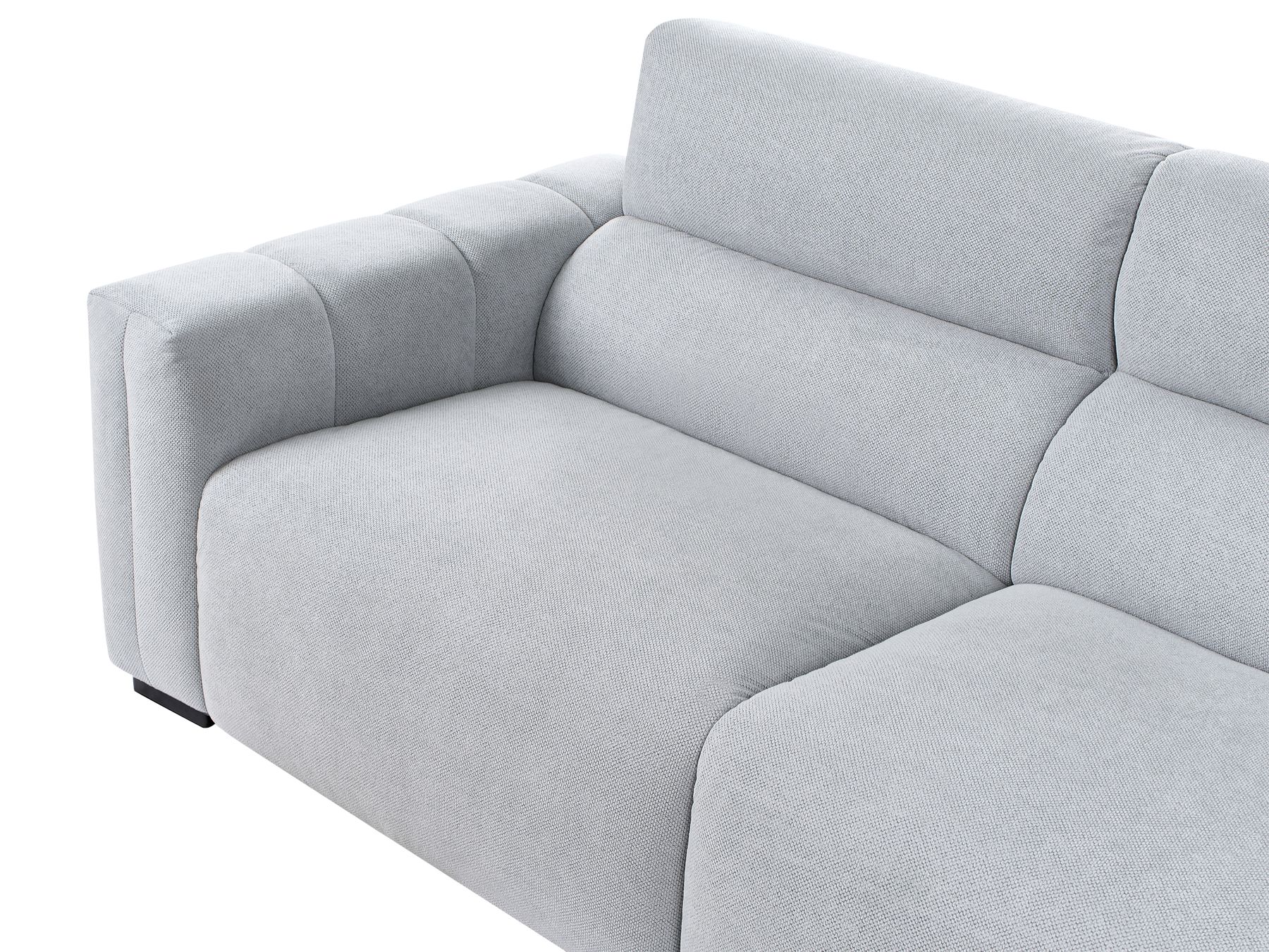 3 Seater Fabric Sofa Light Blue FAUSKAN