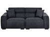3 Seater Fabric Sofa Black