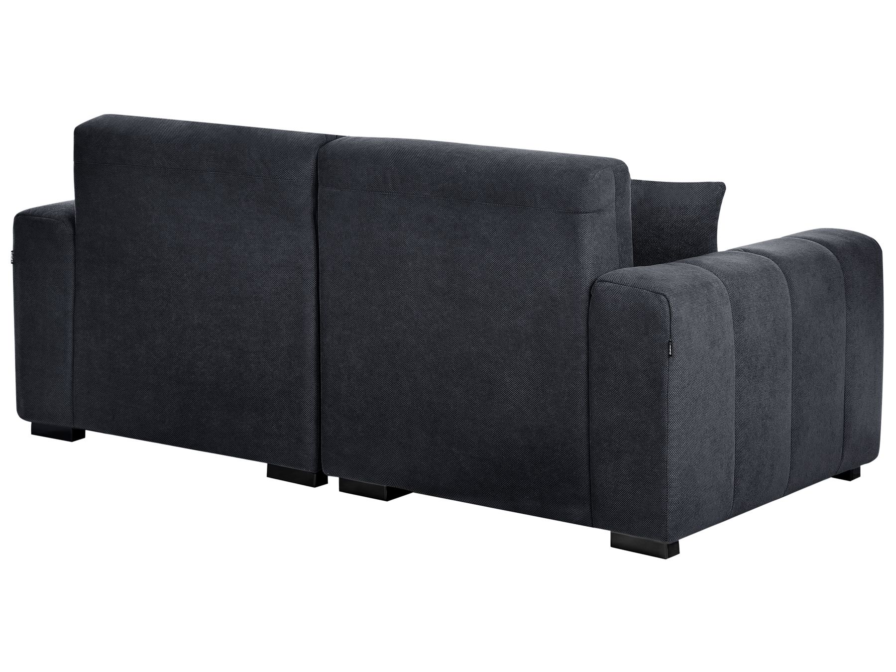 3 Seater Fabric Sofa Black FAUSKAN