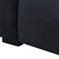 3 Seater Fabric Sofa Black FAUSKAN