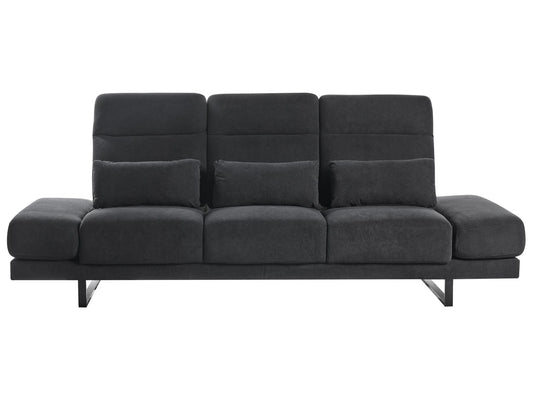 Fabric 3 Seater Sofa Black IKAST