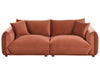 3 Seater Velvet Sofa Golden Brown