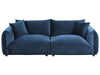 3 Seater Velvet Sofa Dark Blue