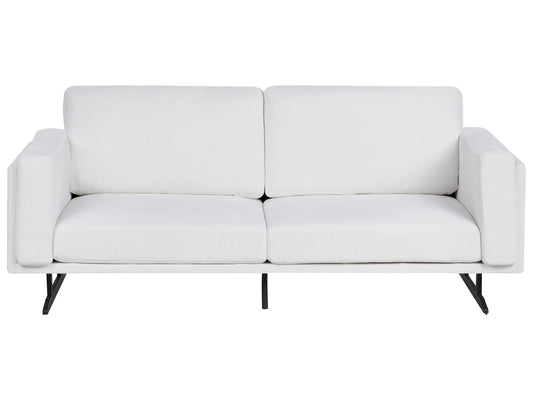 3 Seater Fabric Sofa White IDRE
