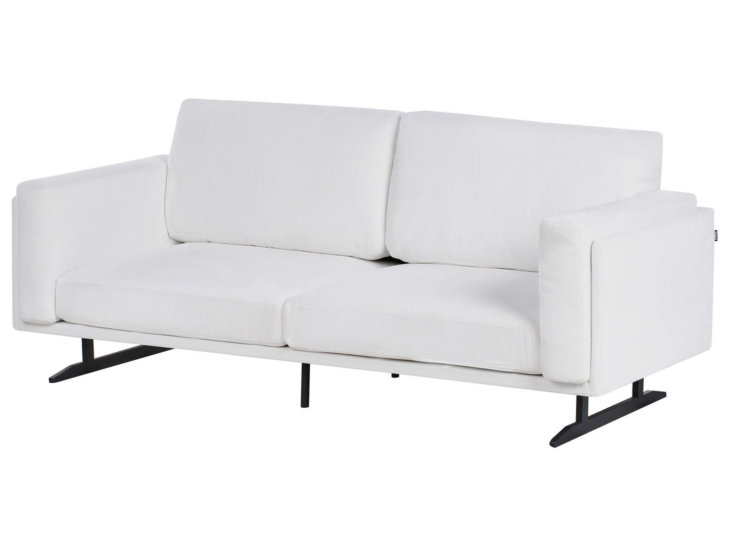 3 Seater Fabric Sofa White IDRE