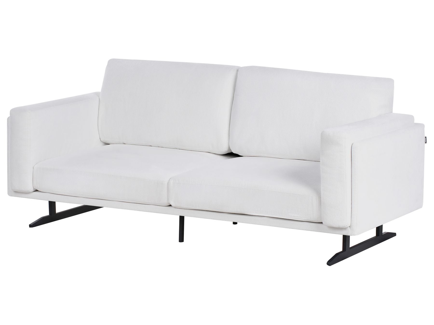 3 Seater Fabric Sofa White IDRE