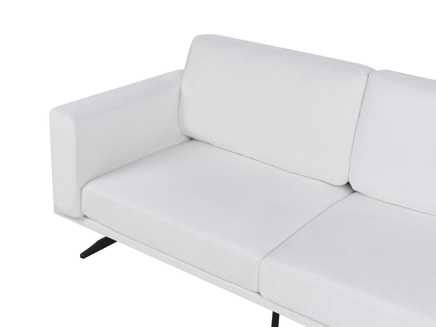3 Seater Fabric Sofa White IDRE