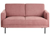 2 Seater Fabric Sofa Pink