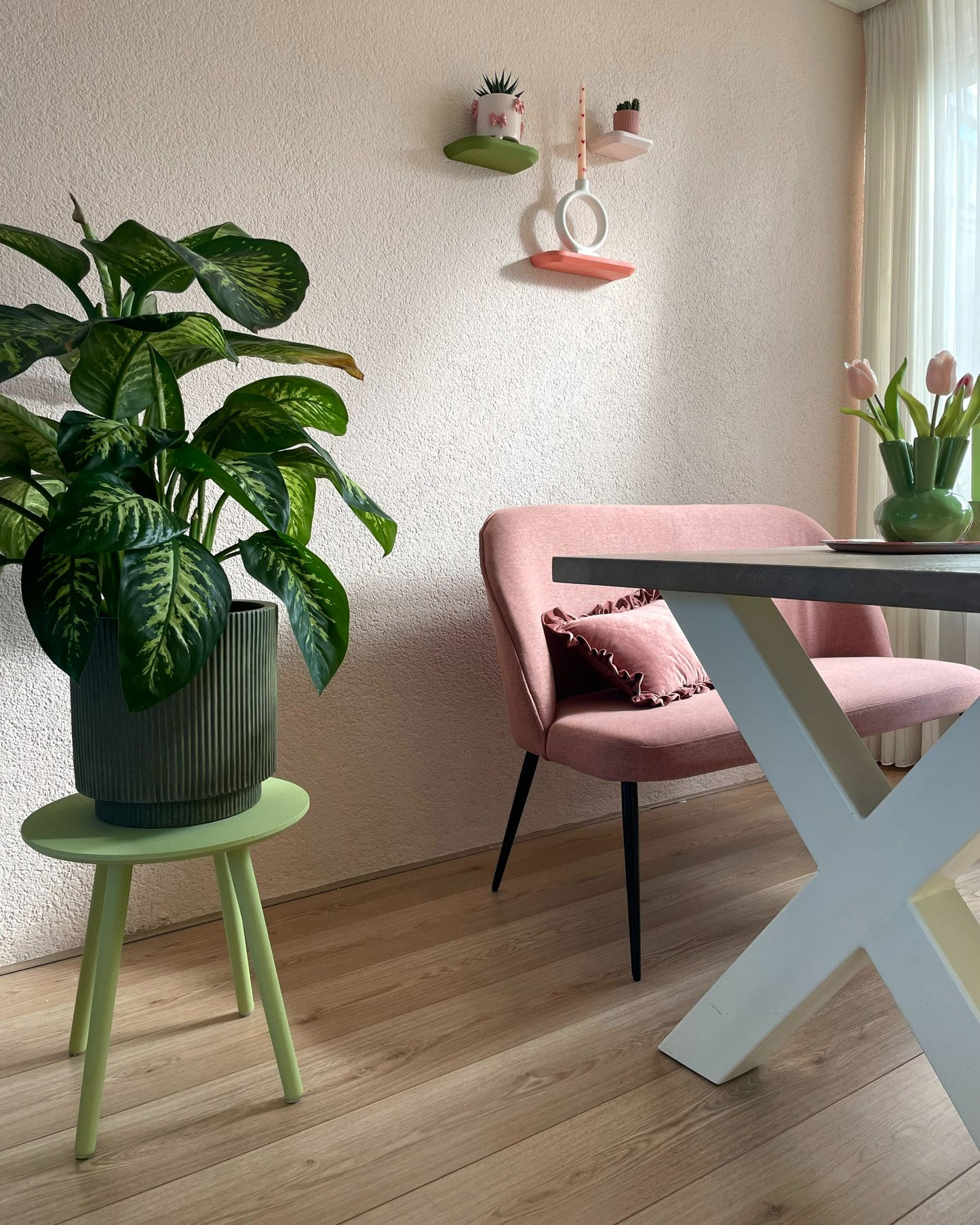 2 Seater Kitchen Sofa Pink OSBY