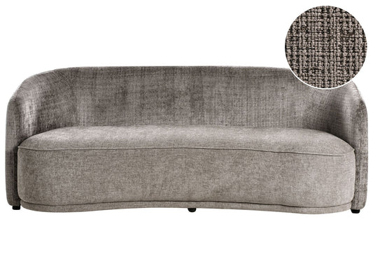 3 Seater Fabric Sofa Brown ROSET
