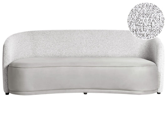 3 Seater Fabric Sofa Grey ROSET