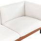 2 Seater Faux Leather Sofa Off-White and Brown VORGOD