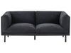 2 Seater Fabric Sofa Black