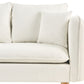 3 Seater Fabric Sofa with Ottoman White DALVIK