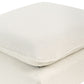 3 Seater Fabric Sofa with Ottoman White DALVIK